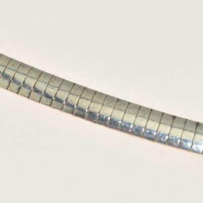 Italian Sterling Silver Omega Necklace #1