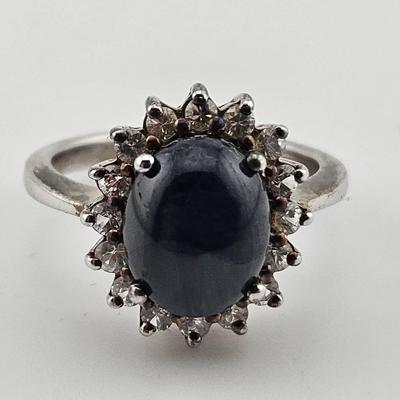 Sterling Silver 925 Star Sapphire Ring