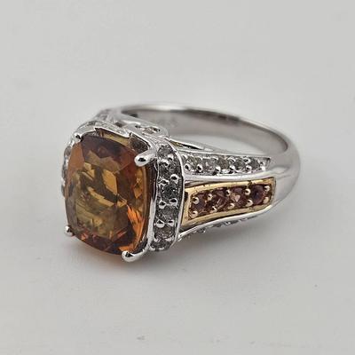 Sterling Silver 925 Citrine Ring