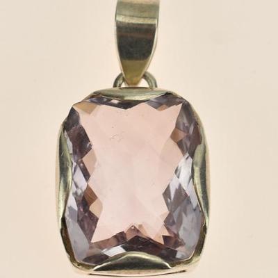 Sterling Silver Large Carat Ametrine Pendant