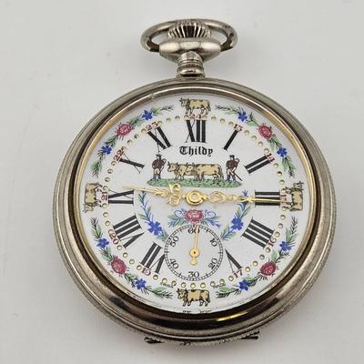 Vintage Thildy Swiss Made Pocket Watch 