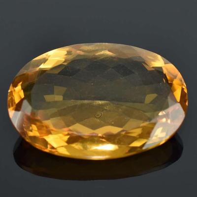 27.1 Carat Natural Unheated Oval-Cut Citrine