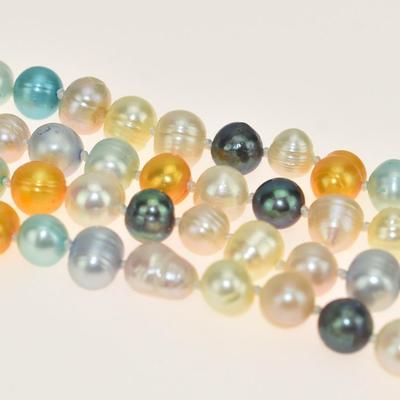 Colored 8mm Pearl Strand Necklace