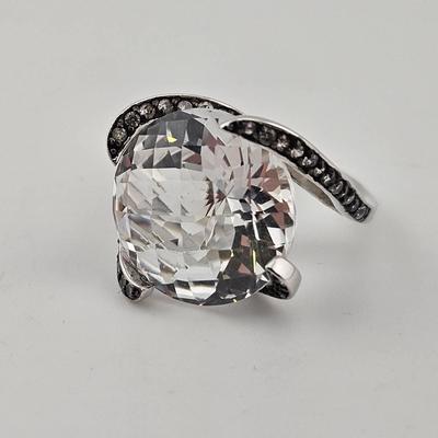 Sterling Silver 925 Faceted Quartz Ring