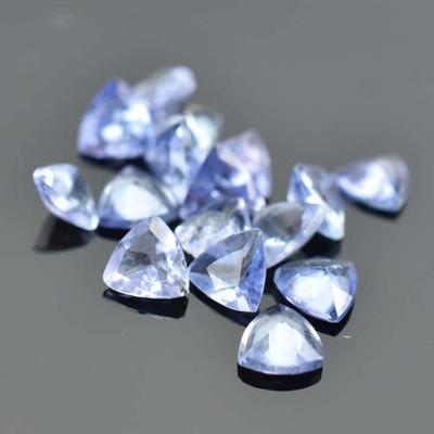 3.8 TCW Natural Unheated Trillion-Cut Tanzanite Parcel