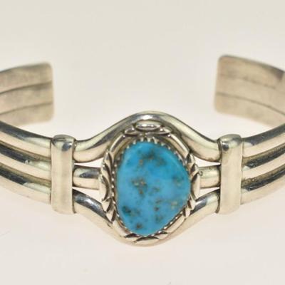 D. Ashley Navajo Sterling Silver Turquoise Cuff Bracelet