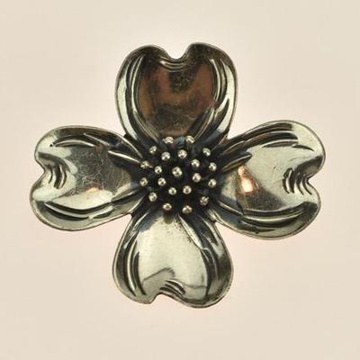 Sterling Silver Floral Brooch
