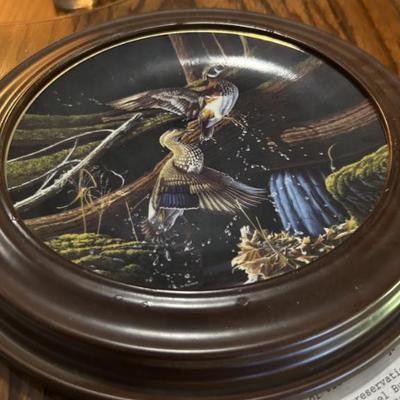Collector plate michael budden wildlife scene with ducks