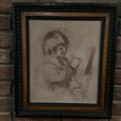 Wall art boy artist