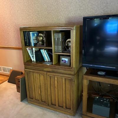 Living room wood shelf and 2 door cabinet