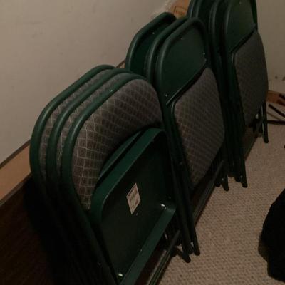 Office folding chairs green