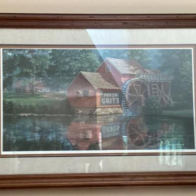 Wall art houseboat willow creek mill by carl valente