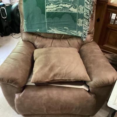 Living room brown recliner