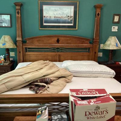 Bedroom mission style king bed