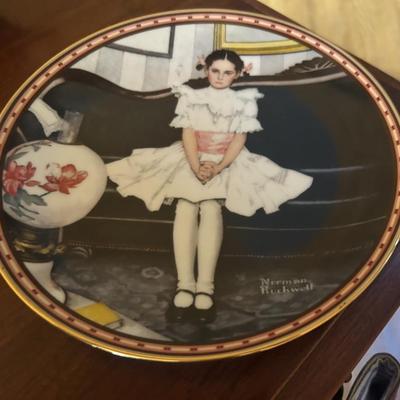 Collector plate norman rockwell sitting pretty