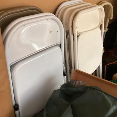 Office folding chairs white