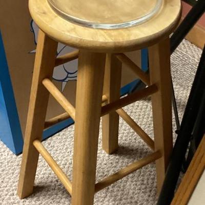 Kitchen dining bar stool bamboo 4 leg