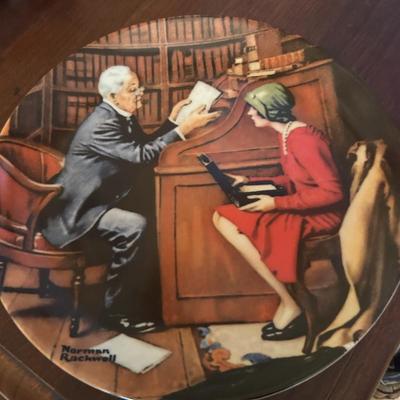 Collector plate norman rockwell the professor