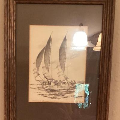 Wall art sailboat chesapeake bay skipjack john moll
