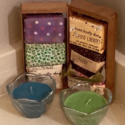 Candles and bath soaps