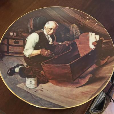 Collector plate norman rockwell grandpas gift