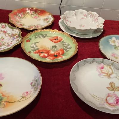 Limoges Hand painted Plates And Other Hand Painted Plates 