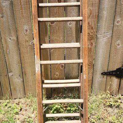 Wooden Folding Extension Ladder