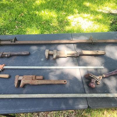 Cast Iron Bar Clamp, Wrenches, and More 