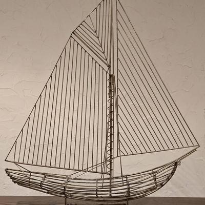 Signed Curtis Jere Sailboat Sculpture #1 (B)