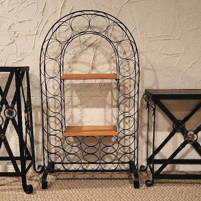 Vintage Tables & Wine Rack (B)