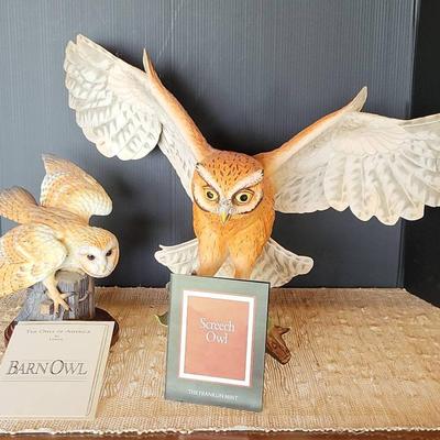 Barn & Screech Owl Figures (LR)