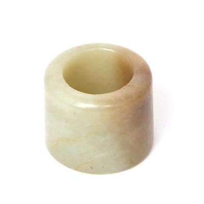 Sale Photo Thumbnail #203: Lot 203 early chinese jade archers ring