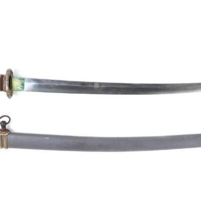 Lot 42 japanese army officers gunto sword scabbard