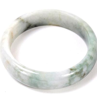 Sale Photo Thumbnail #195: Lot 195 light green and grey chinese bangle bracelet
