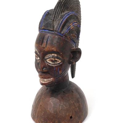 Sale Photo Thumbnail #376: Lot 378 authentic yoruba headdress helmet crest nigeria