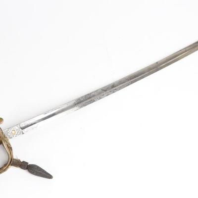 Lot 18 british signed general officer s sword w scabbard, 1860 1901