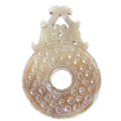 Sale Photo Thumbnail #325: Lot 327 chinese archaistic jade style plaque