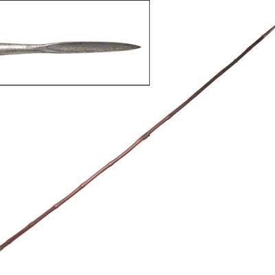 Lot 24 long european spear polearm ex higgins armory museum