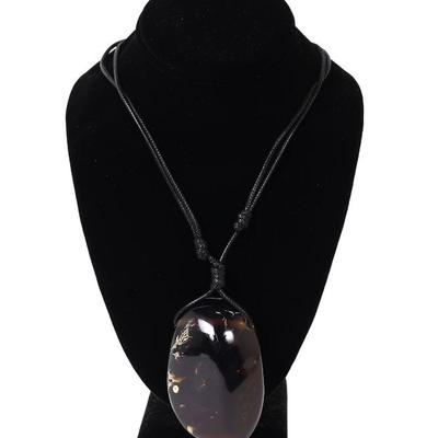 Sale Photo Thumbnail #170: Lot 170 gorgeous natural amber specimen necklace
