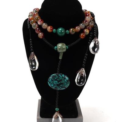 Sale Photo Thumbnail #159: Lot 159 stunning tibetan rosary necklace