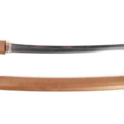 Lot 38 japanese wakizashi sword shinto period, signed