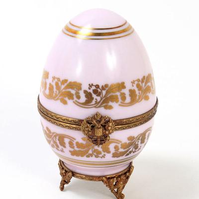 Sale Photo Thumbnail #291: Lot 292 faberge enamel porcelain egg