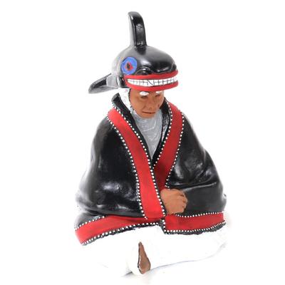 Sale Photo Thumbnail #236: Lot 237 pacific northwest coast seated shaman