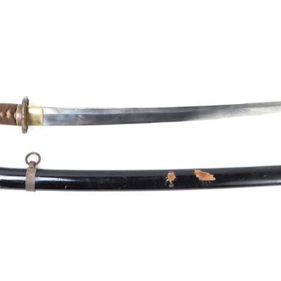 Lot 41 japanese army officers sword scabbard