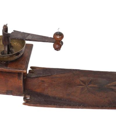 Sale Photo Thumbnail #247: Lot 248 spanish colonial coffee or spice mill early 18th c.