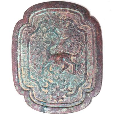 Sale Photo Thumbnail #355: Lot 357 chinese bronze rectangular mirror