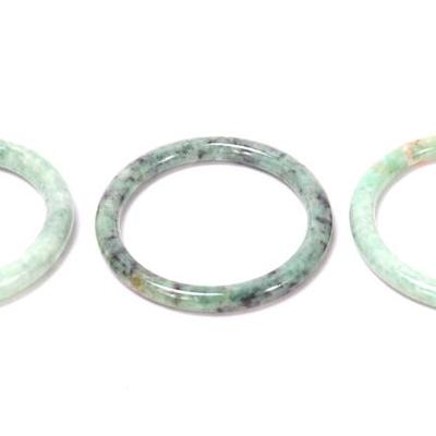 Sale Photo Thumbnail #193: Lot 193 trio of lovely chinese stone carved bangle bracelets