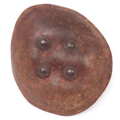 Sale Photo Thumbnail #146: Lot 146 indian leather hide dhal shield 18th 19th c.