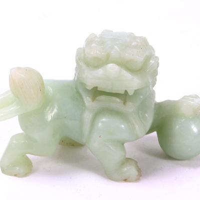 Sale Photo Thumbnail #318: Lot 320 chinese jade style foo lion