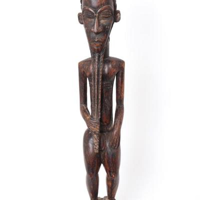 Sale Photo Thumbnail #385: Lot 387 standing male spirit figure baule